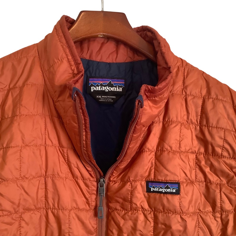 Patagonia Nano Puff Vest Mens XXL Burnt Orange Quilted Full Zip Puffer Jacket